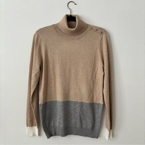 Calvin Klein Women’s Colorblock Turtleneck Sweater
